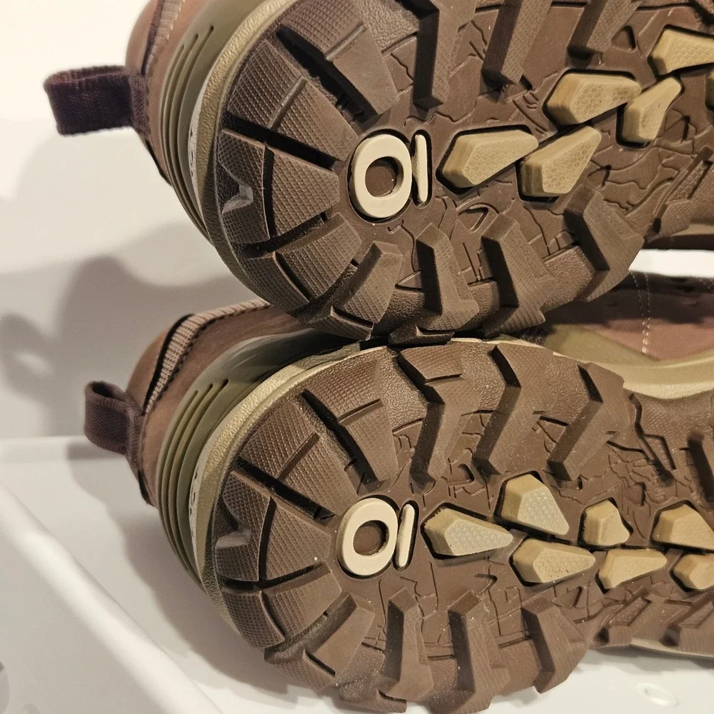 Oboz Bozeman Low Hiking Shoes Mens 11 Brown Nubuck Leather Trail Sneakers